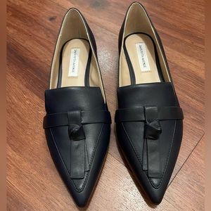 Saks Fifth Avenue Rosa Ballet Flats Navy Leather, Size 6